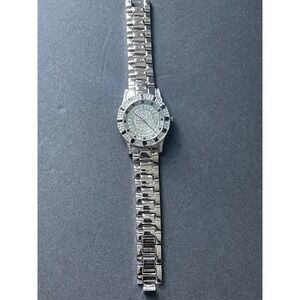 Victoria Wieck Hollywood Rhinestone Face Quartz Silvertone Style B9825
